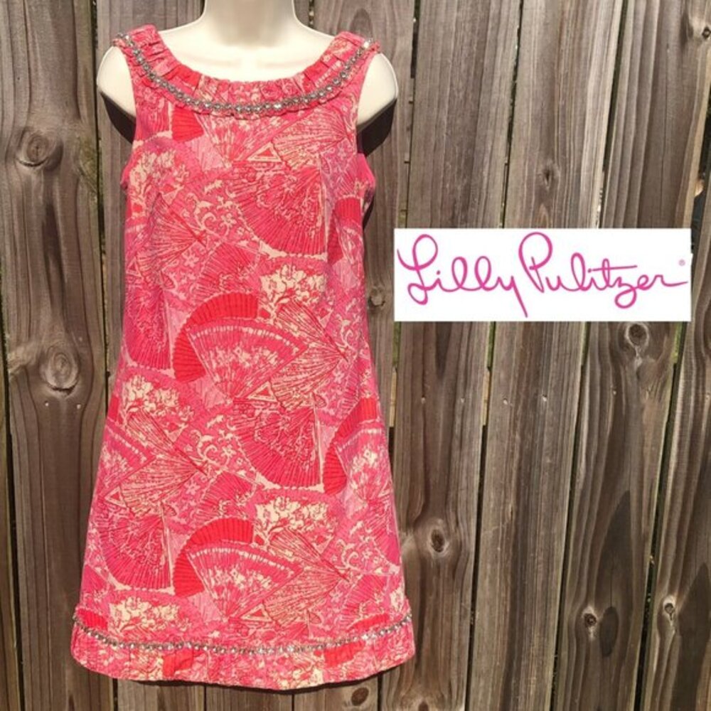 Lilly Pulitzer Dress 4 Pink White Mini Sleeveless Sophia Getting Hot in Here